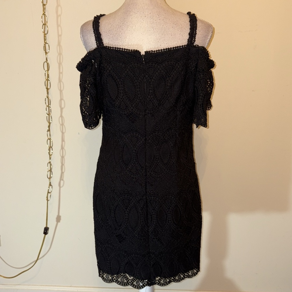 White House Black Market off the shoulder eyelet lace mini dress - Picture 5 of 7